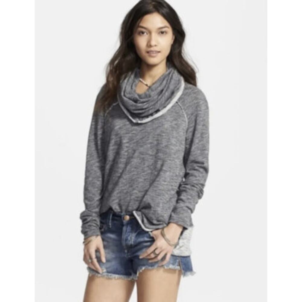 Free People Beach Women's One Body Cocoon Cowl Neck Top Gray One Size‎